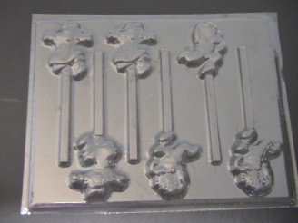 406sp Raggedy Ann Andy Chocolate or Hard Candy Lollipop Mold